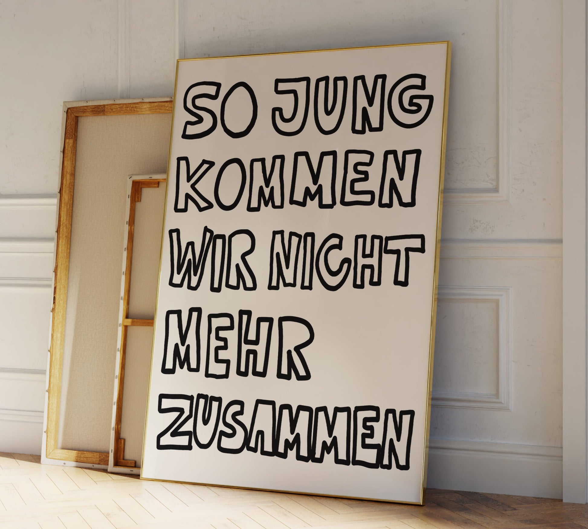 Humorvolles deutsches Sprüche Poster für moderne Wohnungen