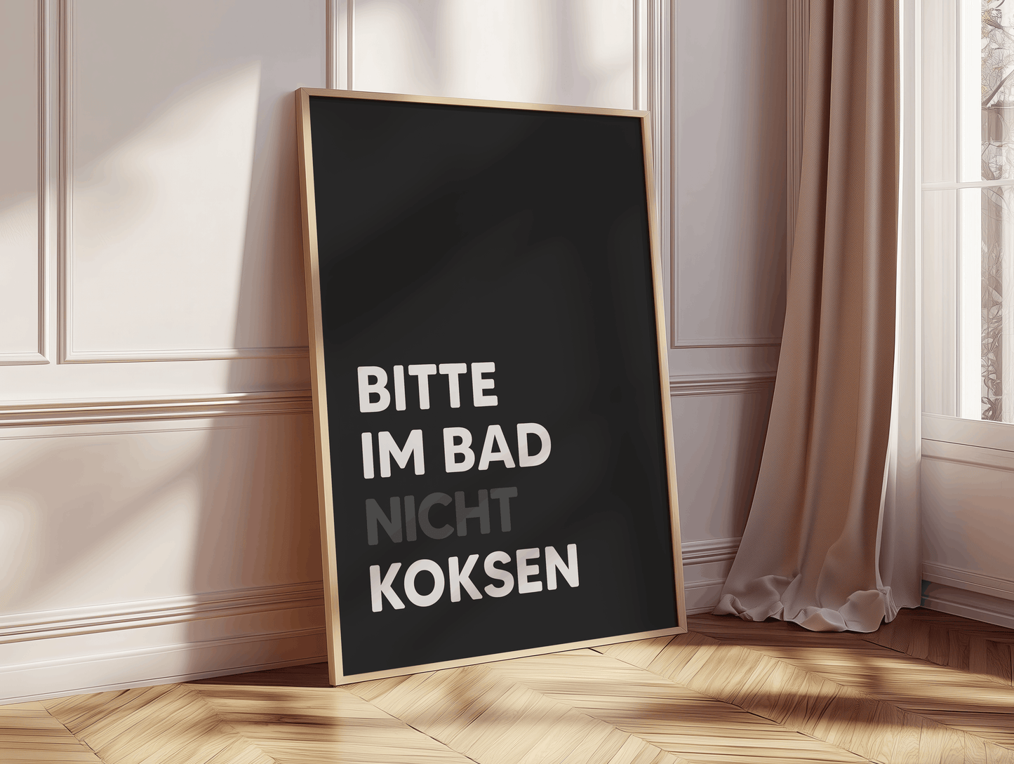 Humorvolle Wanddeko für Bad, Toilette oder Gäste WC