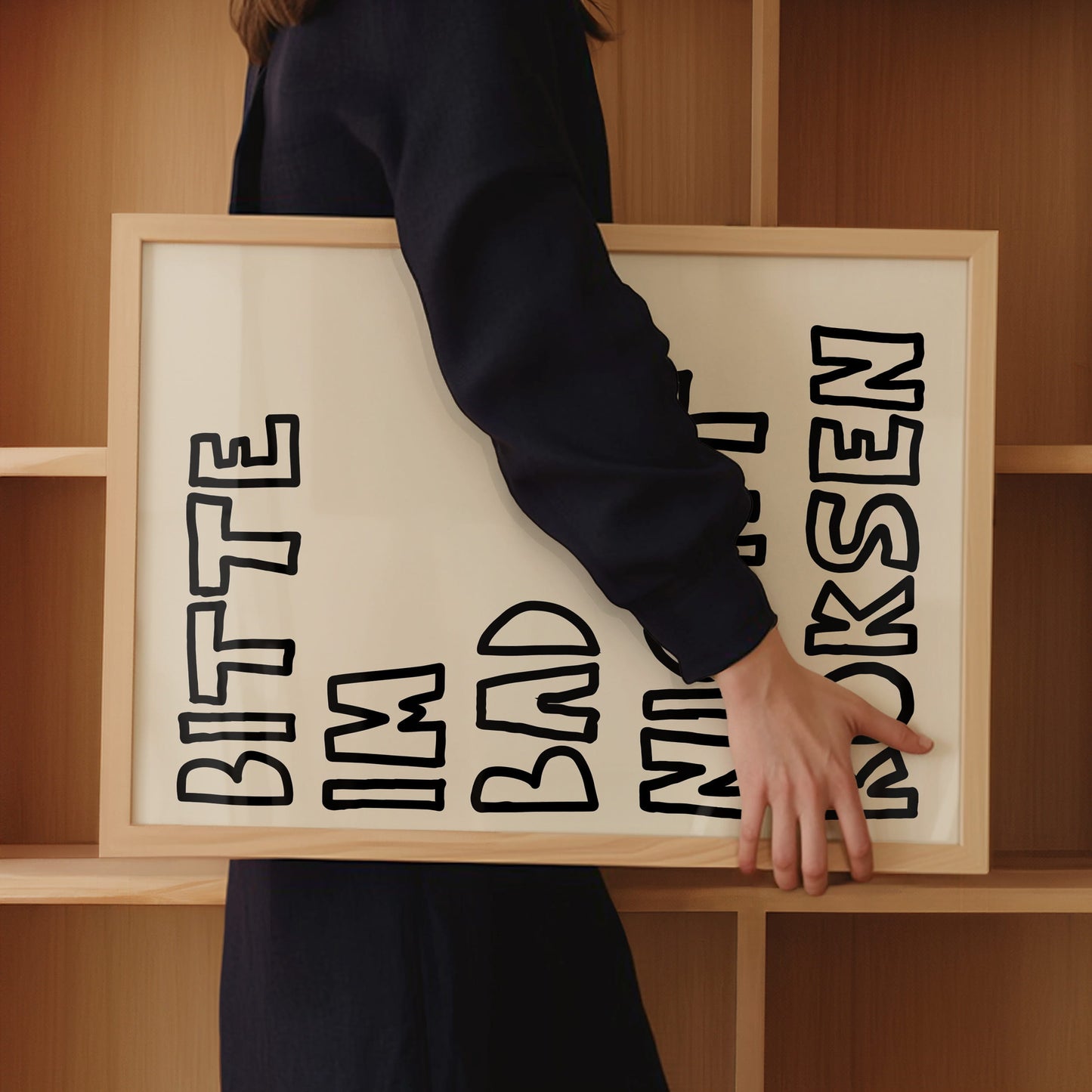 Witziges Spruchposter "Bitte im Bad nicht Koksen" für Bad oder Toilette