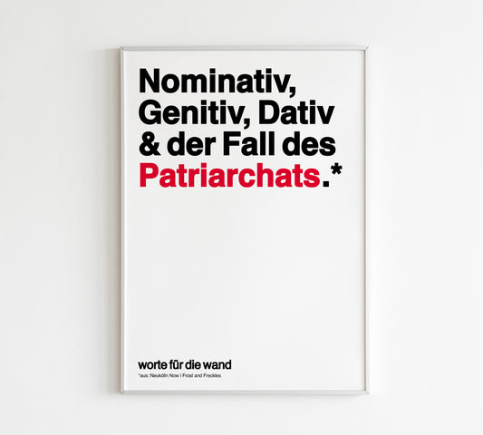 Die Fälle Poster – Worte für die Wand