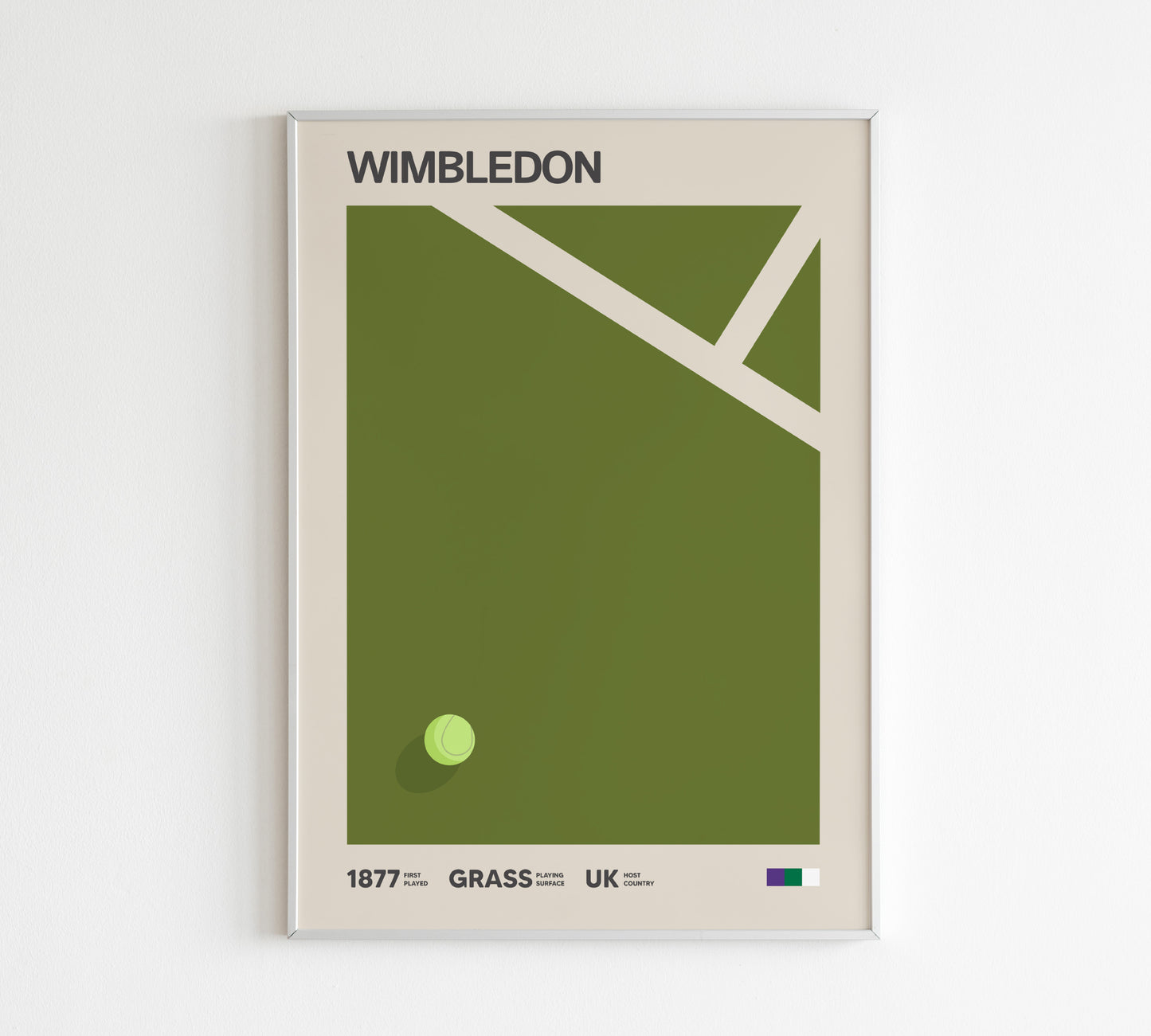 Wimbledon tennis poster with vintage flair
